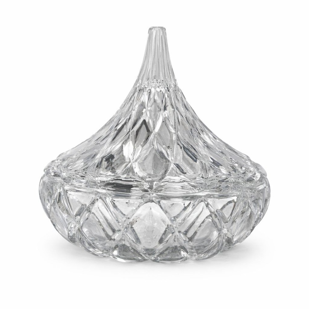 SHANNON CRYSTAL "Crystal Kiss" Covered Candy Dish (Lead Crystal) w/ Box